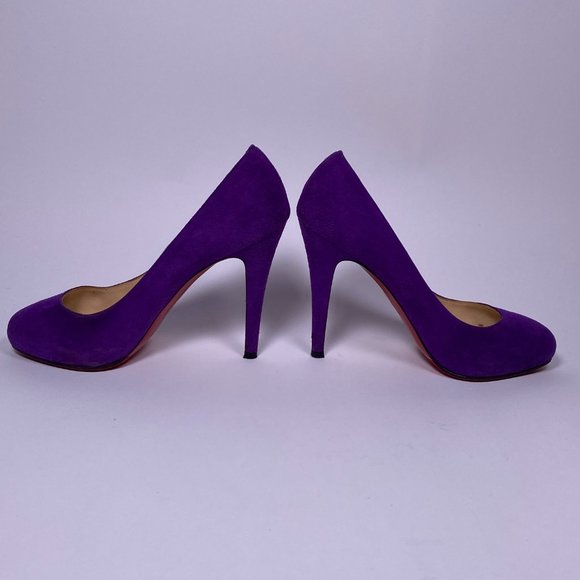 CHRISTIAN LOUBOUTIN Purple 'Declic' Pumps - Picture 4 of 9